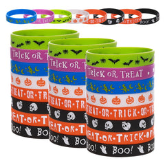 Halloween Party Silicone Bracelet 8pcs Set Trick Or Treat Holiday Carnival