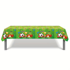 Sports Theme Party Tablecloth Kids Cartoon Birthday Disposable PET Tablecloth