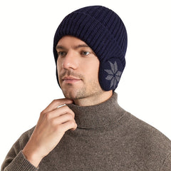 Fashionable Sport Windproof Knit Thickened Beanie Hat Autumn Winter Warm Ski Col