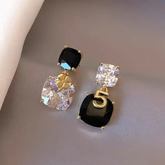 Zircon Asymmetric Earrings, Personalised Design