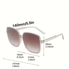 Square Sunglasses Gradient UV400 Sun Shades with Case & Cloth