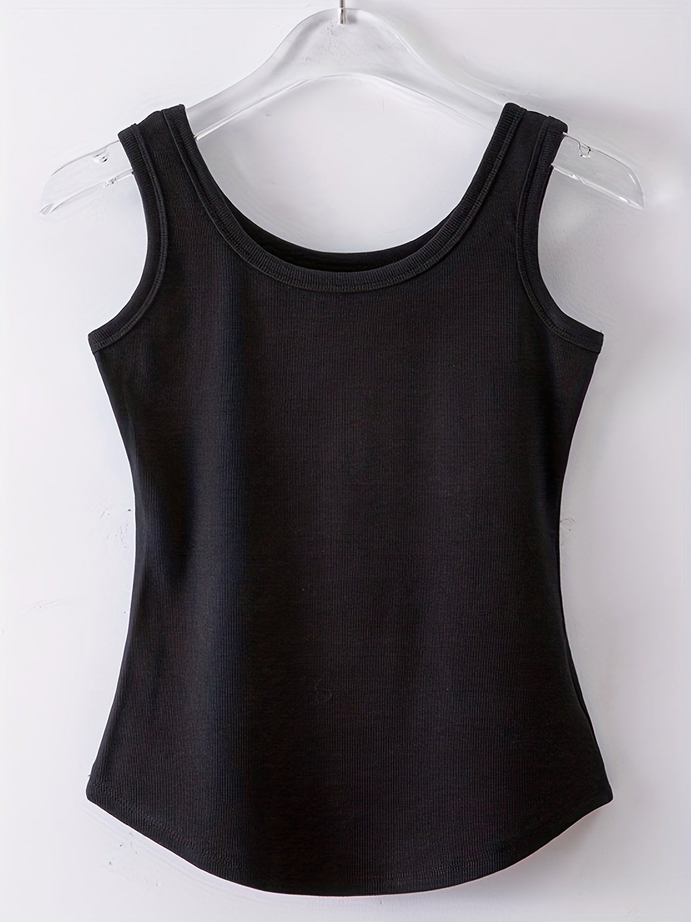 Women's Solid Crew Neck Tank Top for Summer