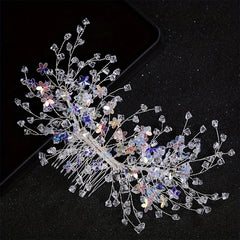 Rhinestone Faux Pearl Hair Comb Wedding Headwear