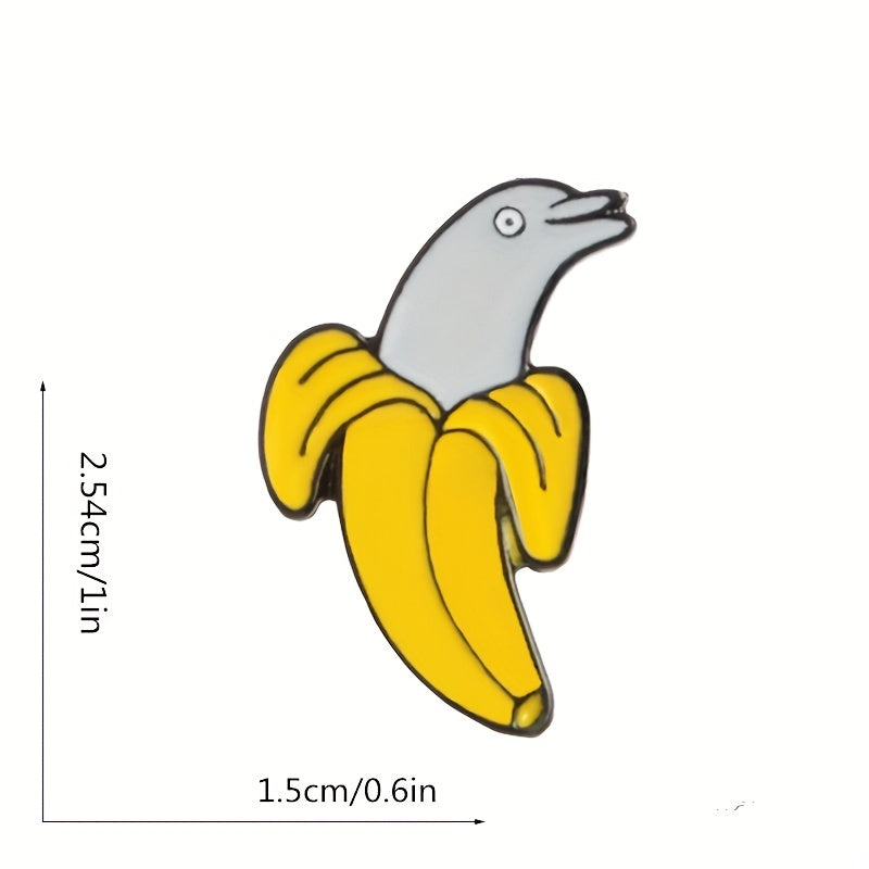 Dolphin Banana Jewelry Brooch For Men Pin