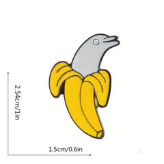 Dolphin Banana Jewelry Brooch For Men Pin