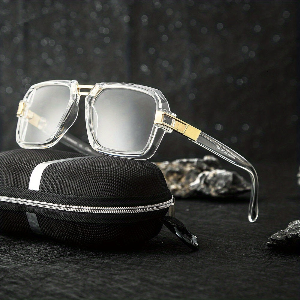 Men's Square Frame Sunglasses Unisex Steampunk UV Protection Glasses