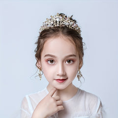 Girls Crown Headdress Set for Birthday Wedding Party