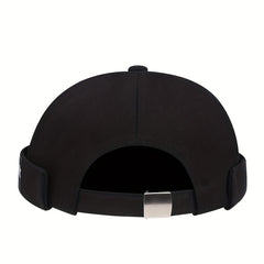 Vintage Beanie Cap Rolled Cuff Brimless Hat for Men Women