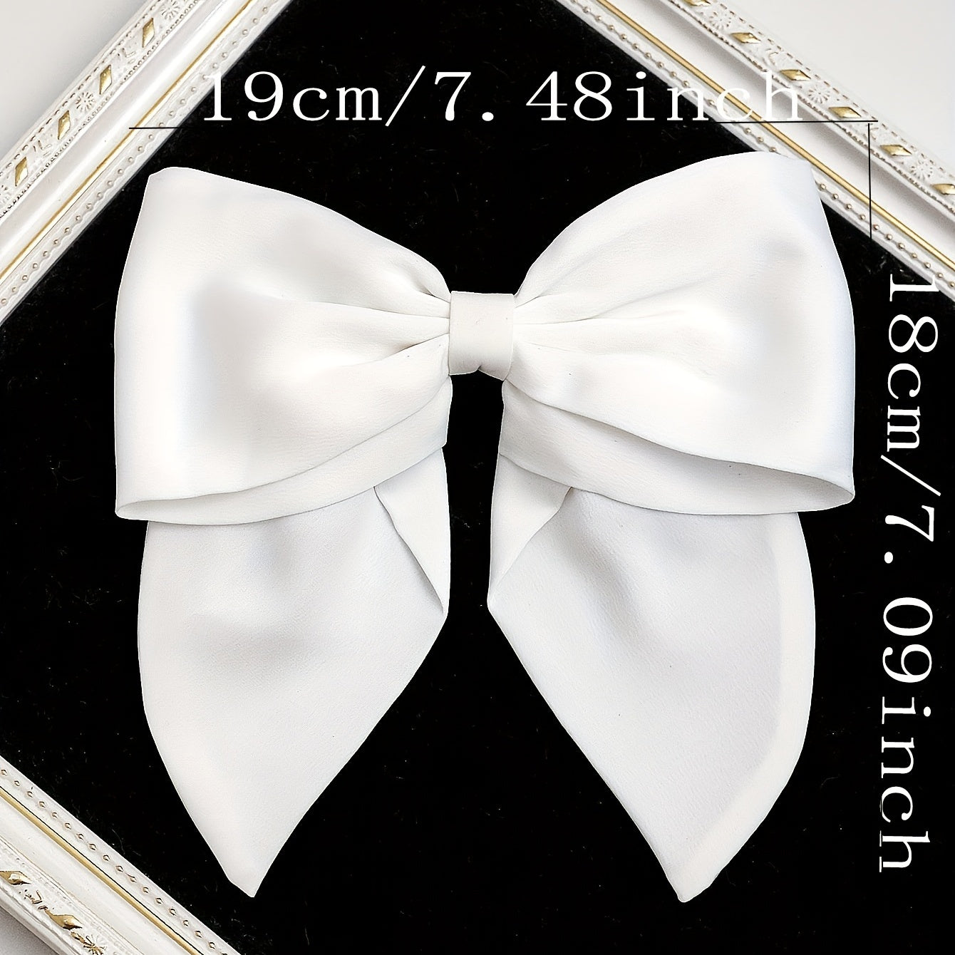 Satin Large Bowknot Hair Clip Back Head Duck Billed Clip Hair Accessories
