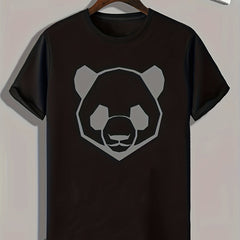 Panda Print Men's Graphic T shirt Casual Comfy Tees For Summer