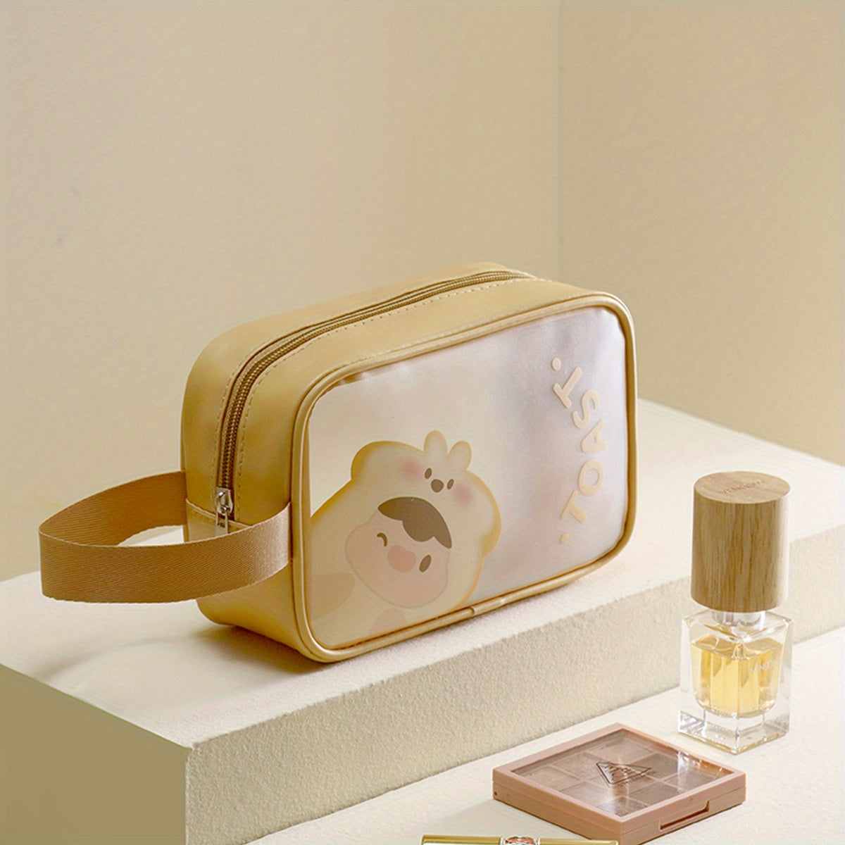 Cartoon Transparent Toiletry Bag Waterproof Travel Cosmetic Storage Bag