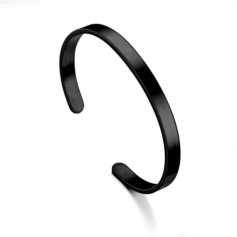 European American Stainless Steel Open Glossy Bracelet C-Shaped Sexy Bracelet