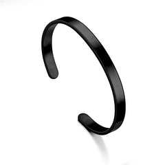European American Stainless Steel Open Glossy Bracelet C-Shaped Sexy Bracelet