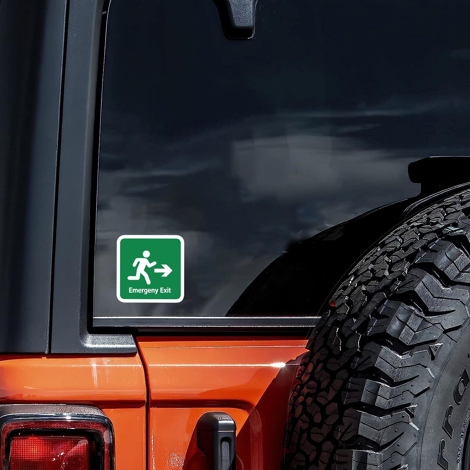 HAILUREY Emergency Exit Stickers Waterproof Vinyl Decals