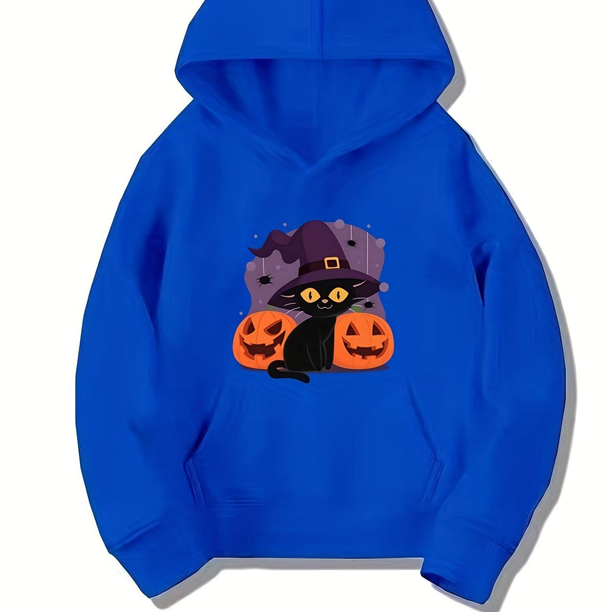 Kitty Witch Pattern Hoodie for Girls Halloween Party