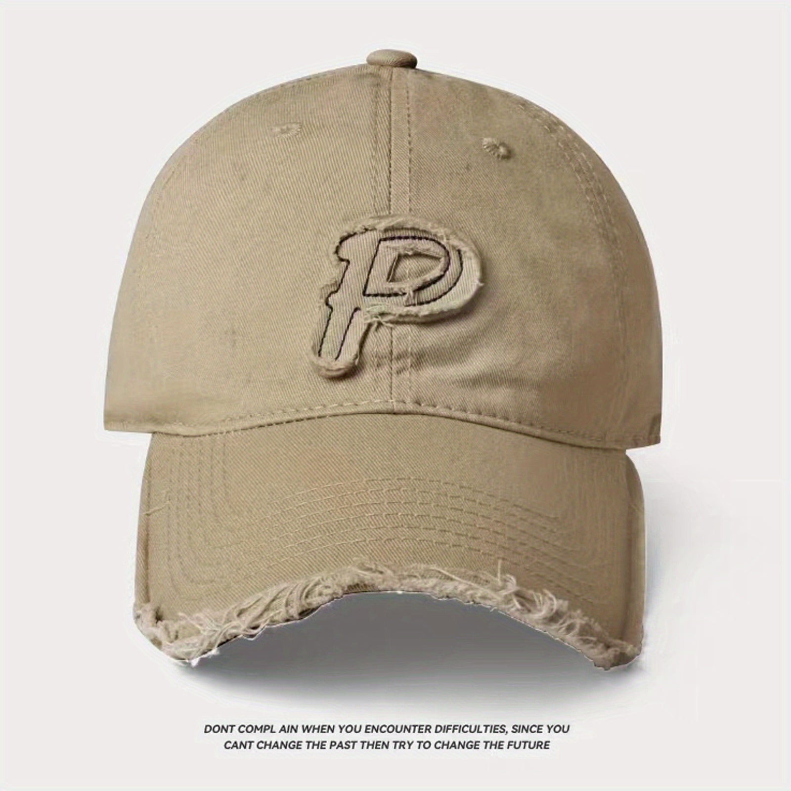Men's Letter P Patch Baseball Cap Sun Hat