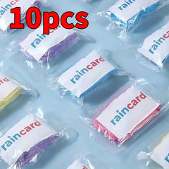 10pcs Disposable Raincoats for Outdoor Rafting Travel