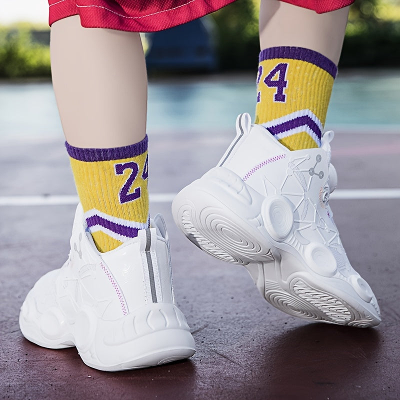 Boys' High Top Basketball Shoes Lightweight & Breathable