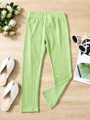 Girls' Cable Knit Ankle Pants Leggings