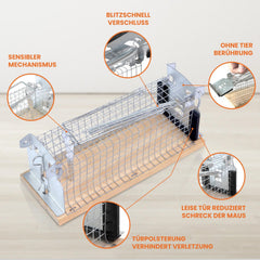 2pcs Live Mouse Trap Quick Effective Sanitary Safe Mousetrap Catcher