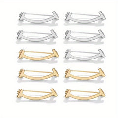 Smile Shape Brooch Pin Shirt Collar Decoration Female