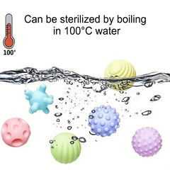 6pcs Children's Toy Balls Soft Rubber Splashing Sound Baby Hand Holding Toy