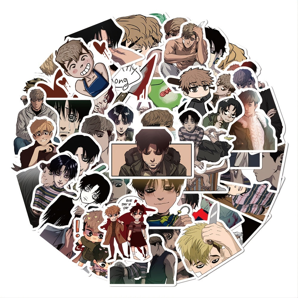 50 Anime Killing Stalking Doodle Stickers Waterproof DIY Creative Toys