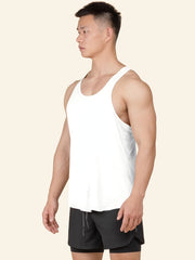 Men's Solid Tank Top Quick Dry Stretch Sleeveless Shirt