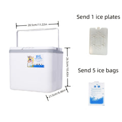 Outdoor Insulated Cooler Box, Non Electric, Ice Bucket, Car Food Dispenser