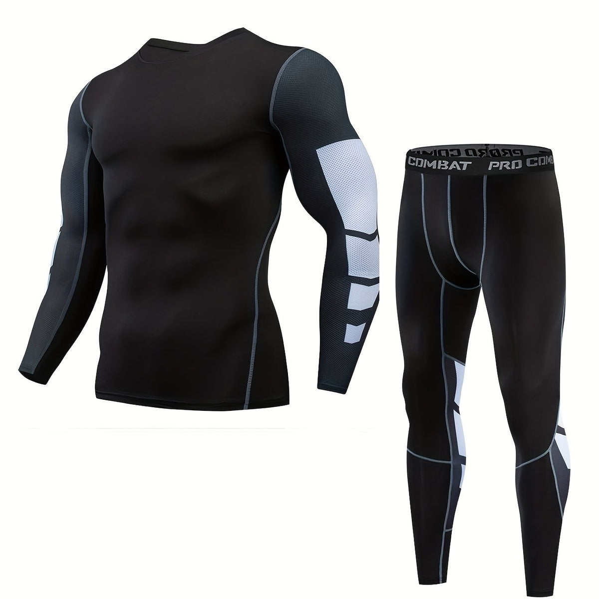 Compression Training Suit Long Sleeve Shirt Pants
