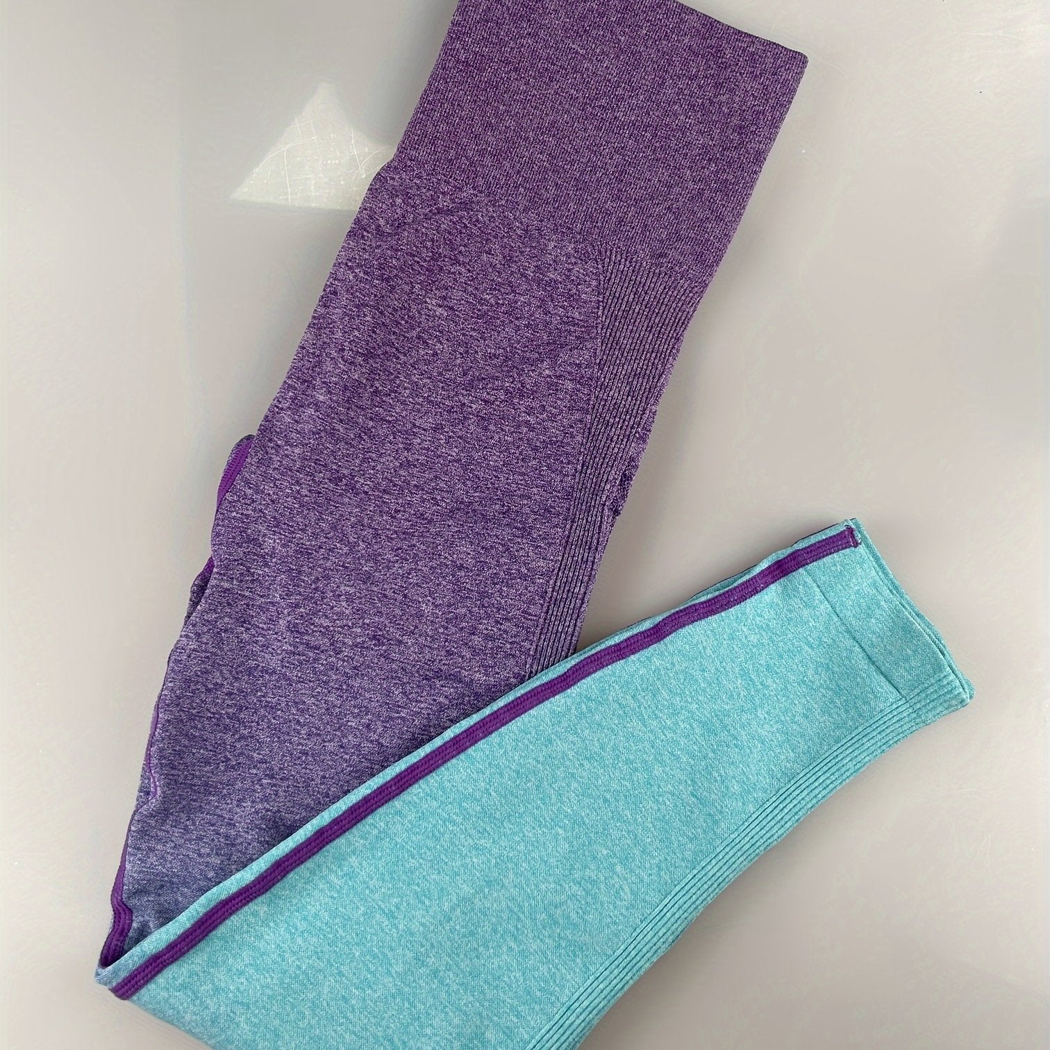Two Tone Butt Lifting High Waist Leggings Yoga Running Tight Pants