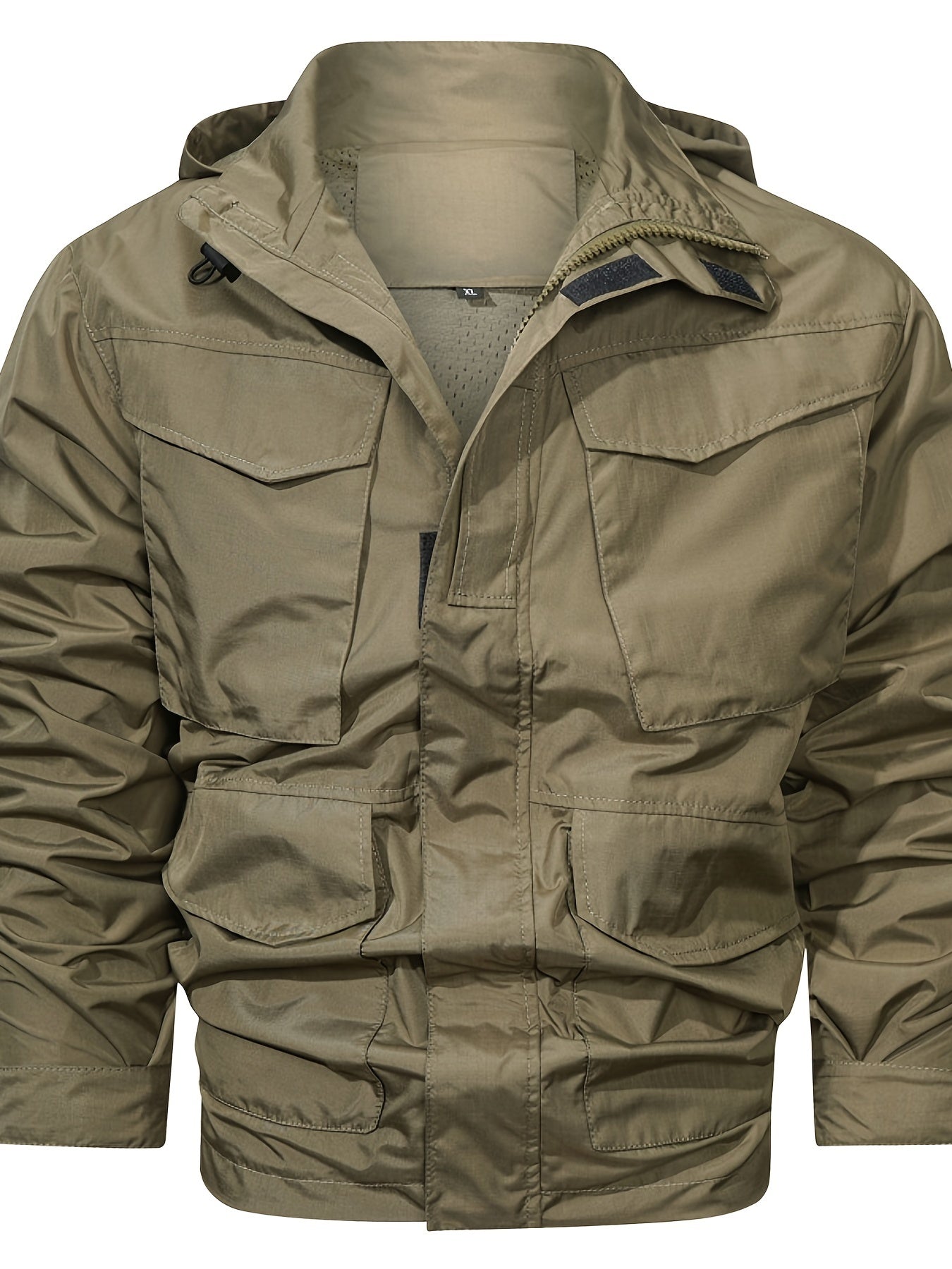 Men's Lightweight Hooded Trench Jacket