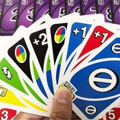 112pcs Game Playing Cards Reverse Use 0-9 Numbers and Functional Cards