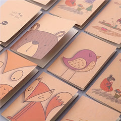 Pack of 10 Mini Pocket Notebooks with Animal Patterns Grid Paper Notepad