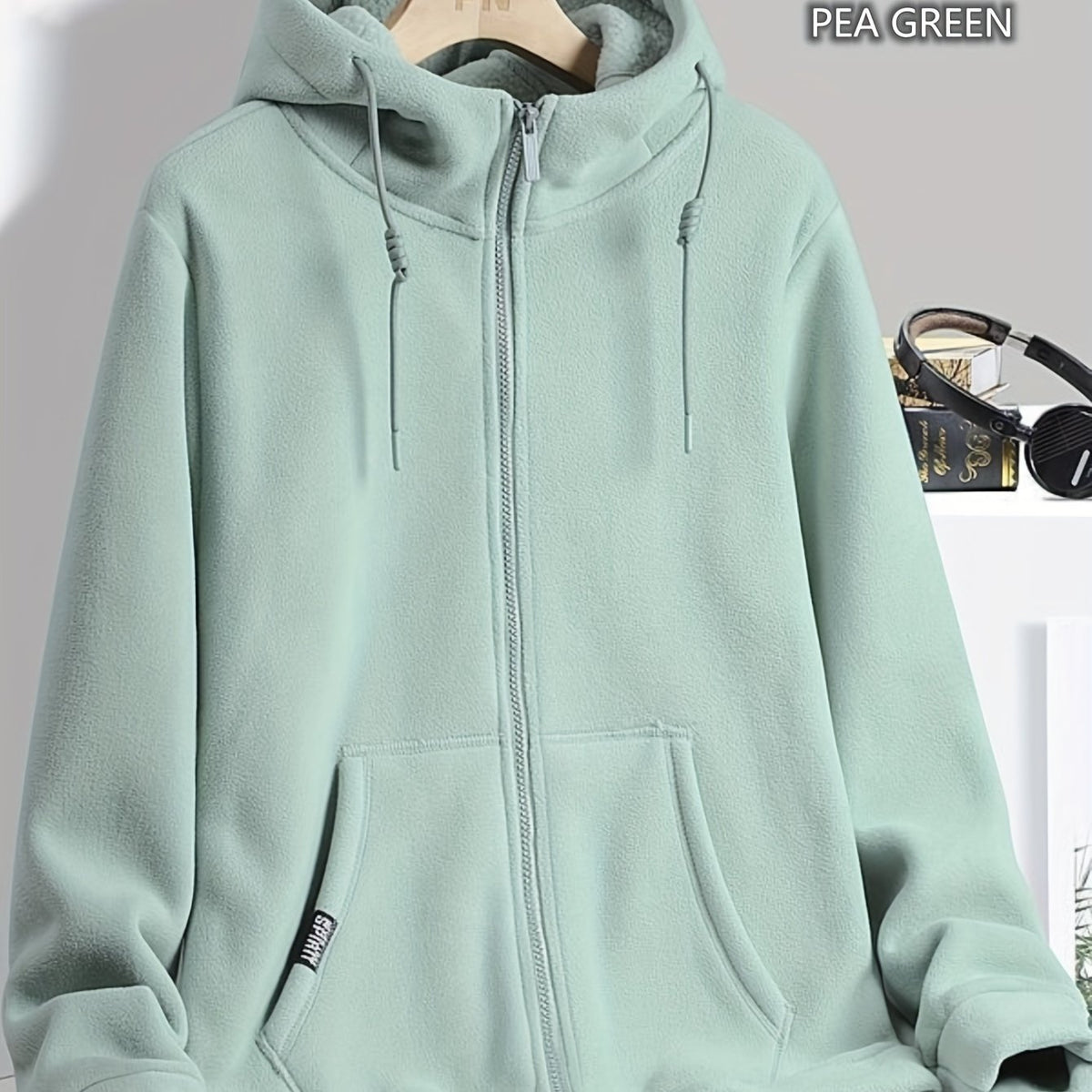 Fleece Jacket Plus Velvet Warm Zipper Hooded Women's Casual Jacket