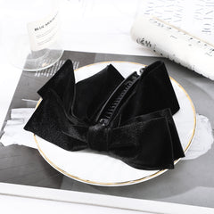 Velvet Bow Banana Clip Hair Clip Women Ponytail Barrette Hair Accessories