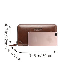 Vintage Men's Handbag Hand Grip Bag Cell Phone Bag Wallet