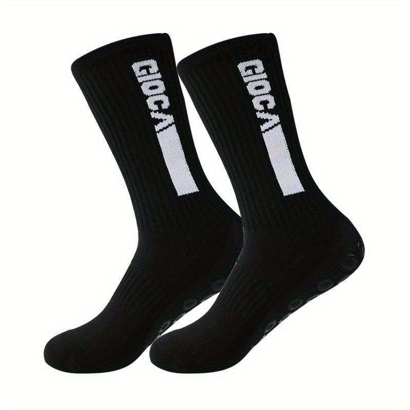 Colorful Letter Anti Skid Silicone Football Socks Men Women