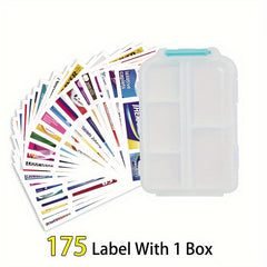 Compact Pill Organizer, 10 Compartments, Weatherproof Storage