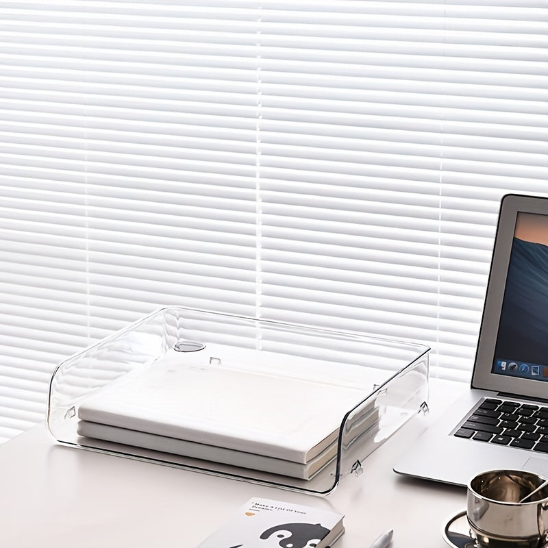 Acrylic File Storage Tray Stackable Desktop Box