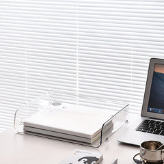 Acrylic File Storage Tray Stackable Desktop Box