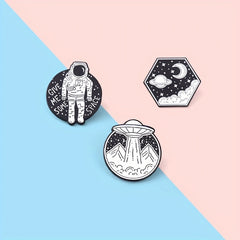 Anime Starship Astronaut Universe Steel Brooch Pin