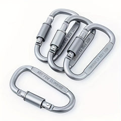 1pc D Type Mountaineering Buckle with Locksnap Nut High Aluminum Backpack Buckle