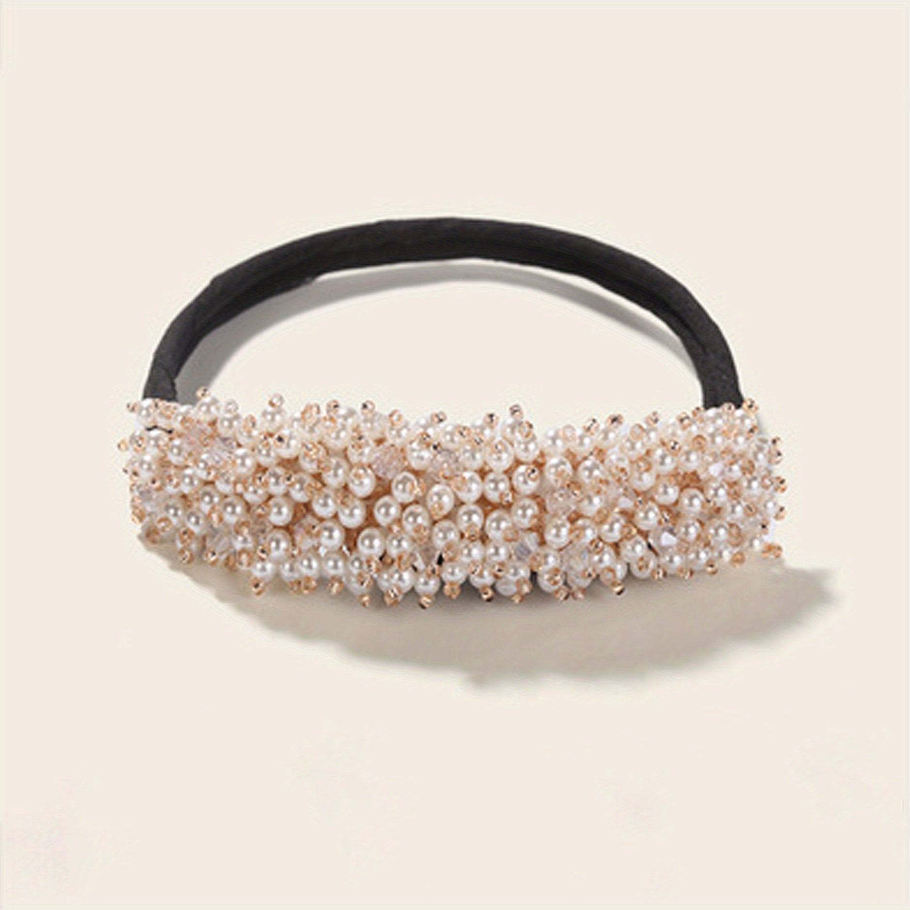 Rhinestone Bun Maker Hair Styler Jewelry Hair Styling Tool Ponytail Holder