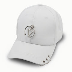 Men's Hip Hop Hat With Three Ring Iron Buckle
