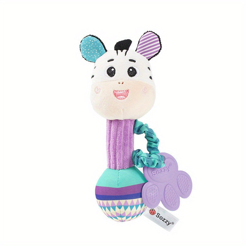 Baby Soft Plush Rattle Squeaker Sticks for Toddlers