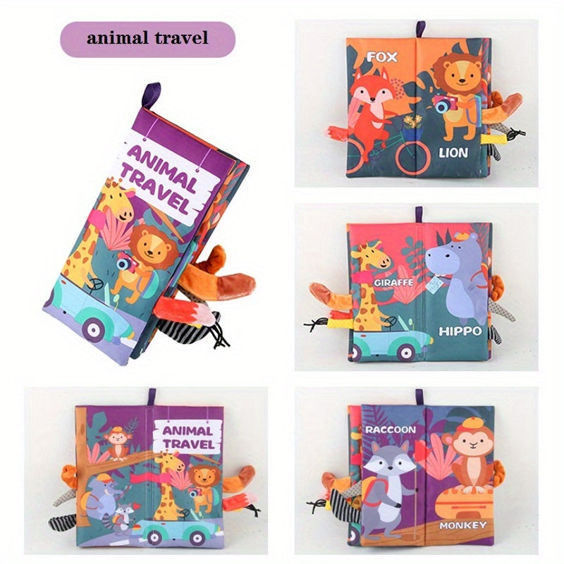Baby Tail Cloth Book Animal Series Infant Early Education Toy