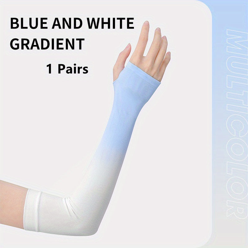 Gradient Ice Sleeve Sunscreen Arm Sleeves UV Protection Cycling Men Women