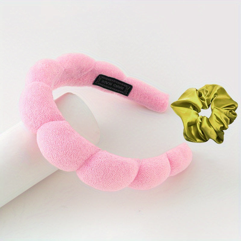 2pcs Velvet Twist Headband Ponytail Hair Rope Female