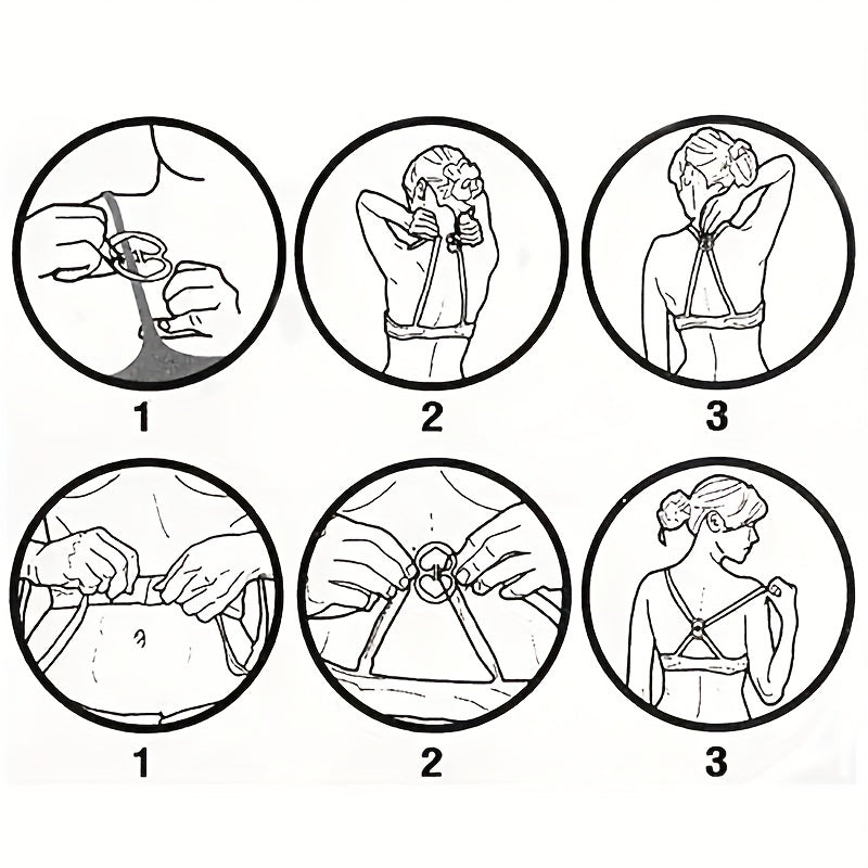 4pcs Back Bra Control Clips Anti light Cross Buckles Underwear Accessories